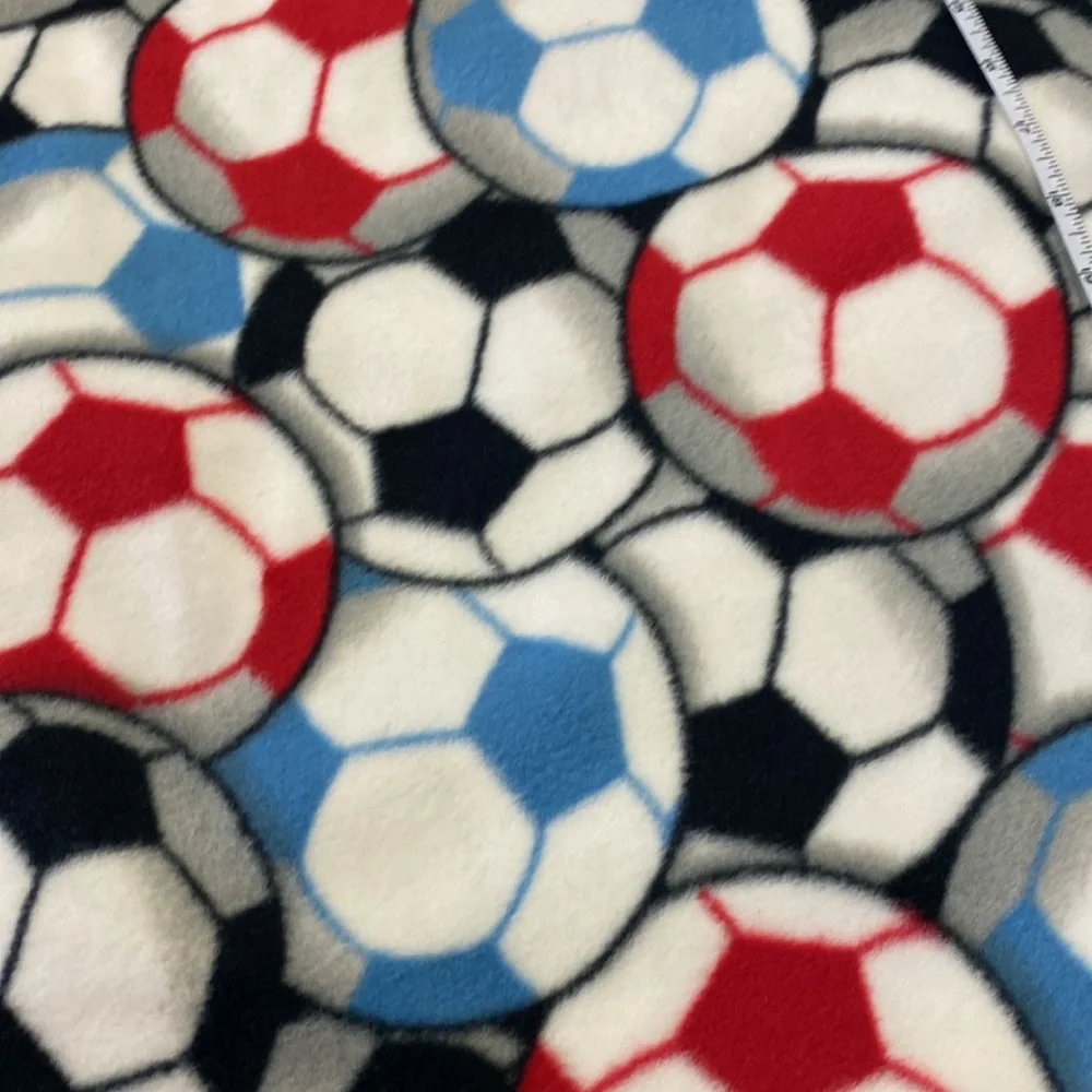 Soccer fleece pet blanket handmade